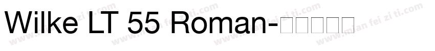 Wilke LT 55 Roman字体转换